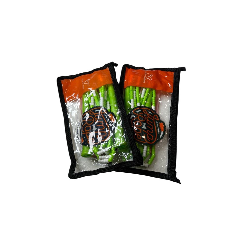 2 packs Jump Rope Soft Beaded Adjustable Skipping for Kid/Youth/Beginner green